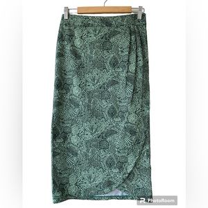 RipSkirt Hawaii XS Wailea Green Wrap Midi Skirt